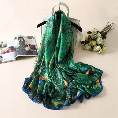 Luxury brand hijab summer women scarves soft long print silk scarves lady shawl and wrap 2022 pashmina bandana beach stoles