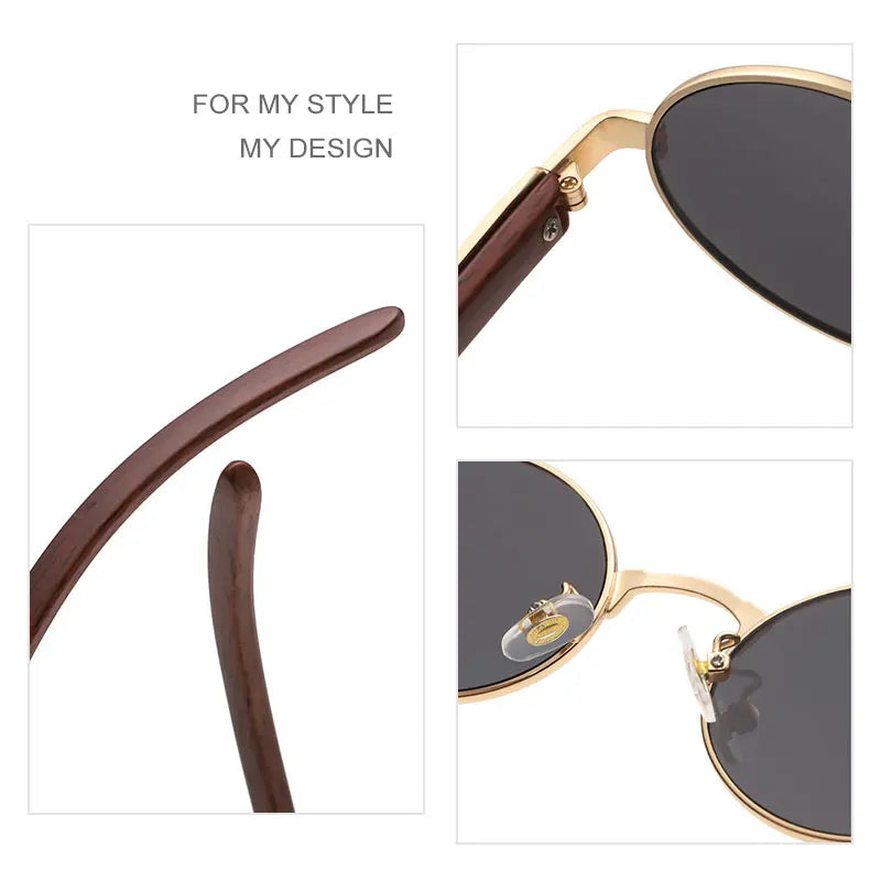 CATERSIDE 2022 Luxury Brand Designer Glasses Man Retro Classic Round Oval Sunglasses Men Fashion Popular Travel Wooden Shades LUXLIFE BRANDS