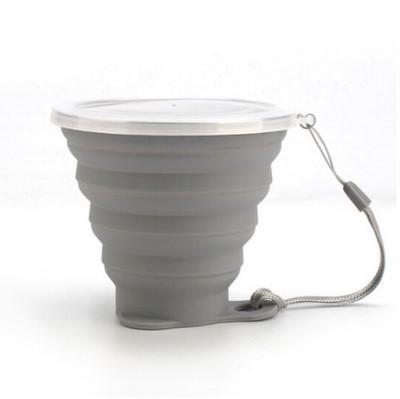 Folding Cups 270ml BPA FREE Food Grade Water Cup Travel Silicone Retractable Coloured Portable Outdoor Coffee Handcup