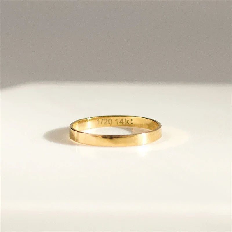 LOVE 14K Gold 2.25mm Flat Ring