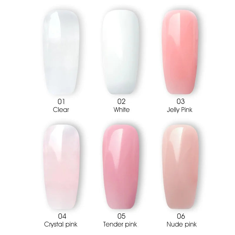 Venalisa Poly Nail Gel Nail Art French Nail Constraction Jelly Builder Extension Gel Acrylic Slip Solutions Clearnser Remover LUXLIFE BRANDS