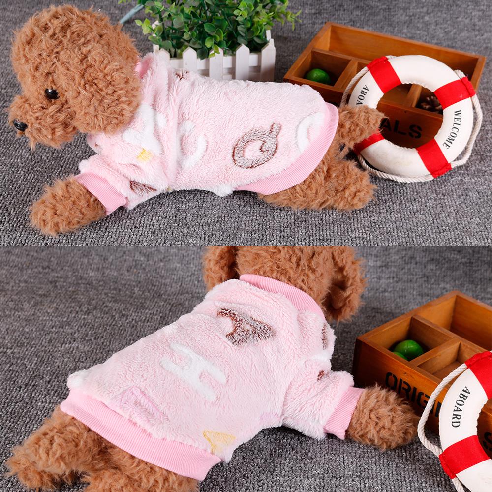 Chihuahua Puppy Clothes for Small Dogs Pink Fleece Soft Dog Clothing Outfit Pajamas Winter Pug Pet Clothes Blue S M L for Yorkie LUXLIFE BRANDS