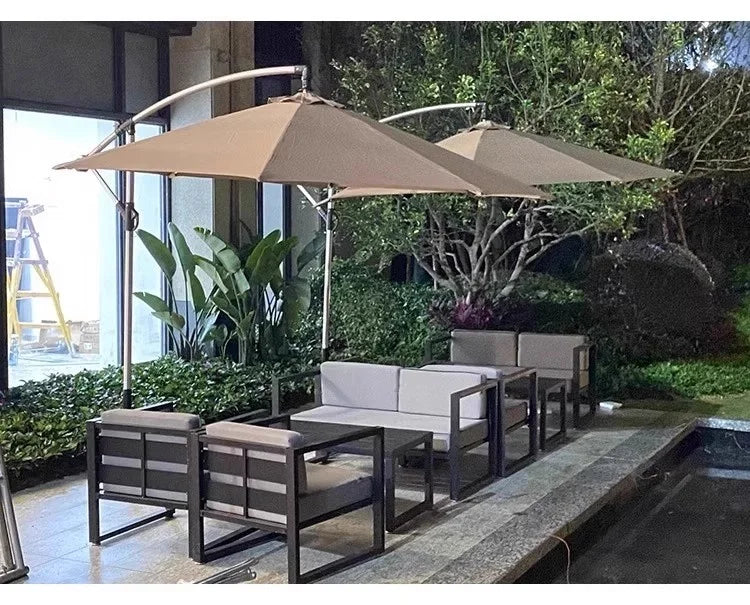 Modern Luxury Aluminum Alloy Leisure Sofa Set Waterproof Sunshade for Outdoor Patio Garden Terrace Sunroom Living Room Luxlife Brands