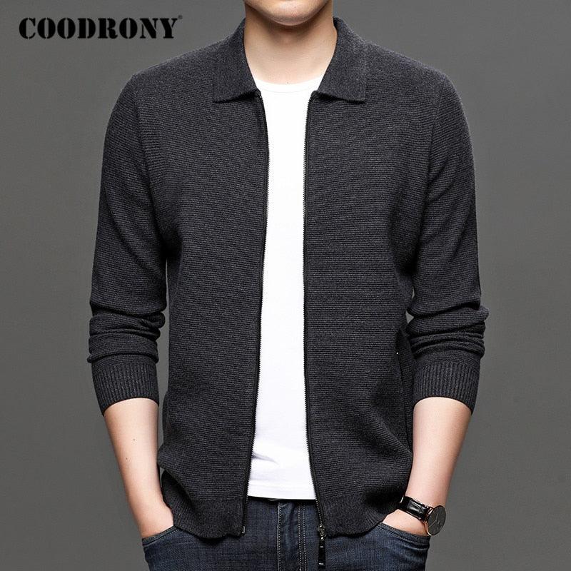 COODRONY Brand Cardigan Men Fashion Streetwear Sweater Coat Men Autumn Winter New Arrival Thick Warm Wool Cardigans Pocket C1197 LUXLIFE BRANDS