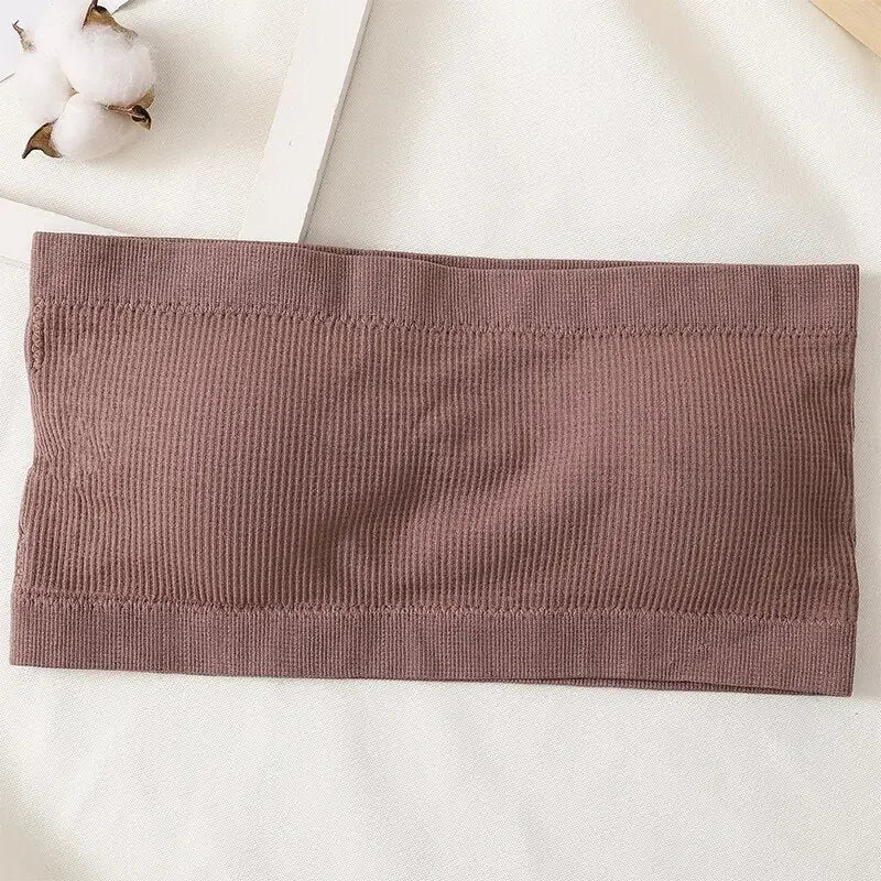 Women Strapless Top Seamless Bra Tube Top Invisible Bras Women's Underwear Sexy Wrap Bras Solid Color Sports Crop Top Bandeau