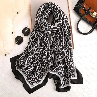 Luxury brand hijab summer women scarves soft long print silk scarves lady shawl and wrap 2022 pashmina bandana beach stoles