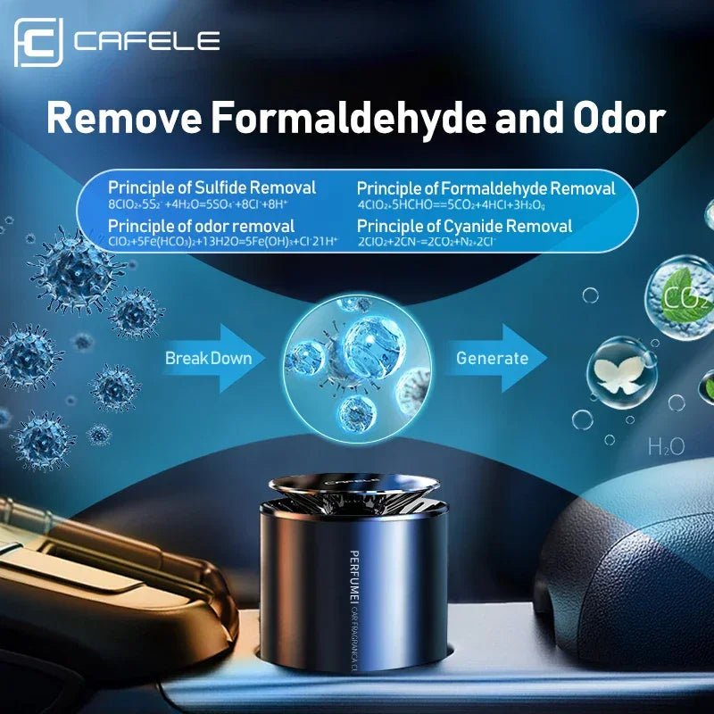 CAFELE Car Air Freshener Luxury Car Fragrance Aromatherapy With Perfume And  Solid Balm Contains Activated Carbon Car Flavoring