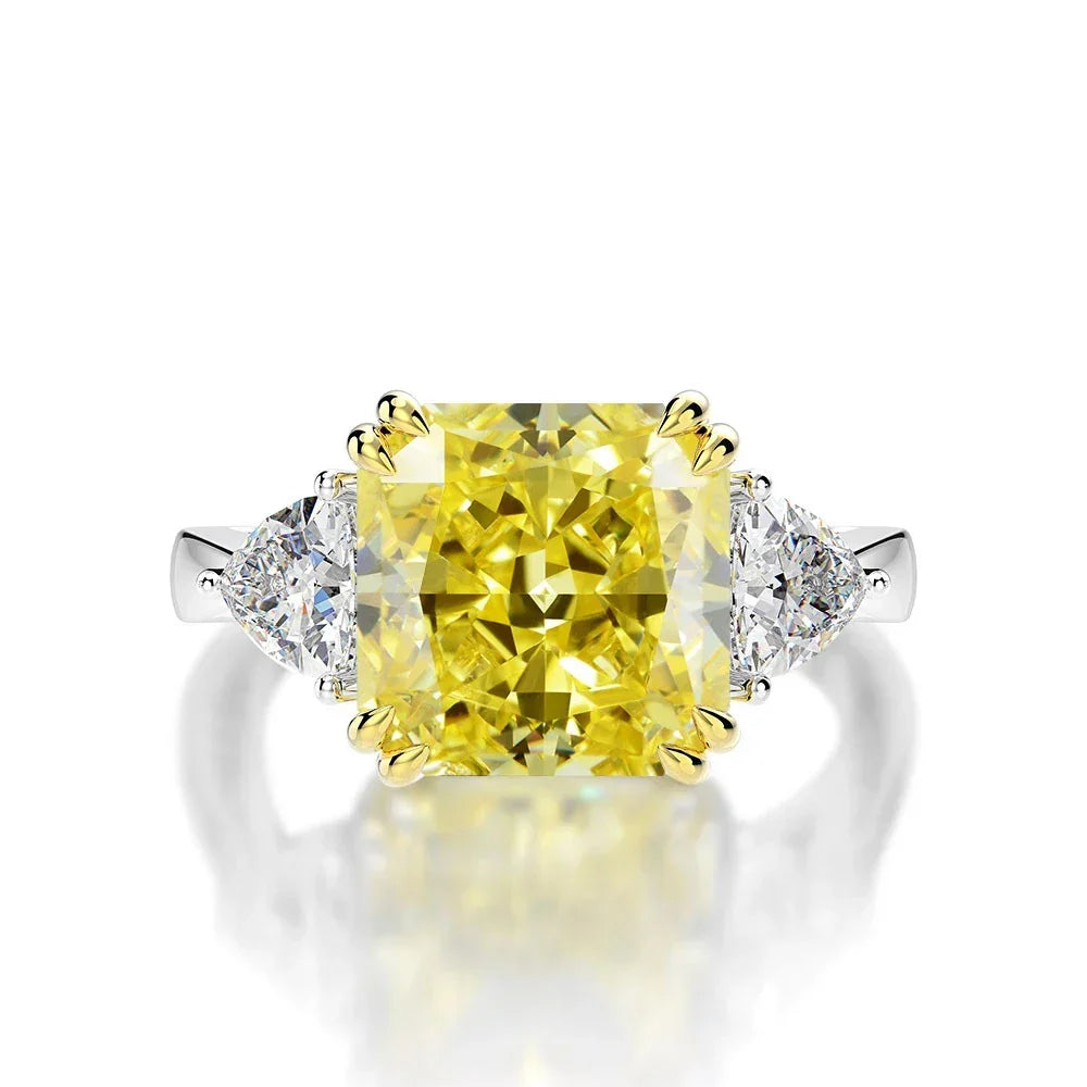 925 Sterling Silver 5CT G Color Lab Sapphire Gemstone Wedding Engagement Cocktail Ring Luxlife Brands