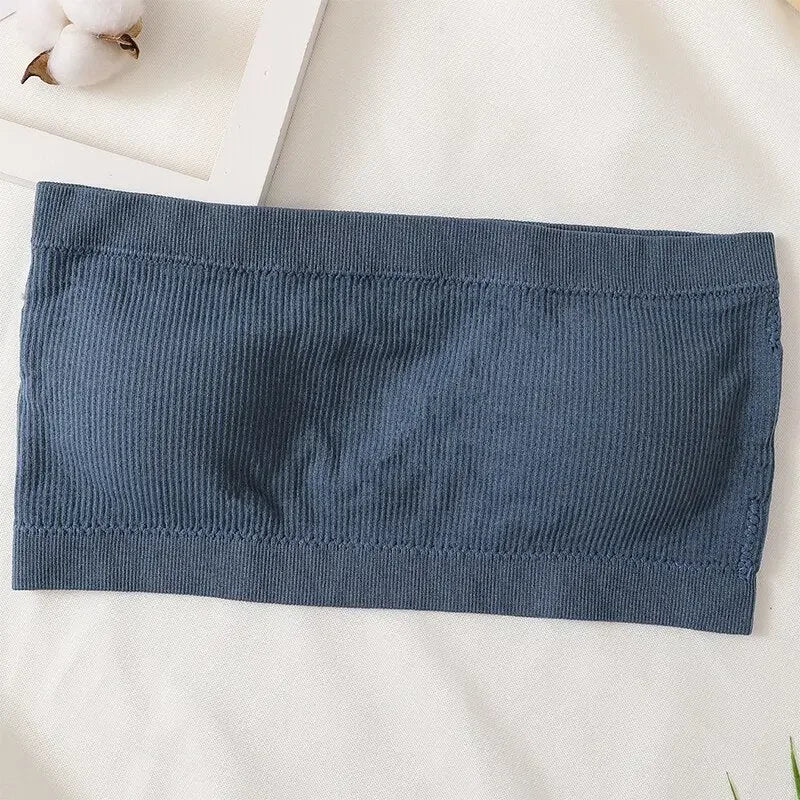 Women Strapless Top Seamless Bra Tube Top Invisible Bras Women's Underwear Sexy Wrap Bras Solid Color Sports Crop Top Bandeau