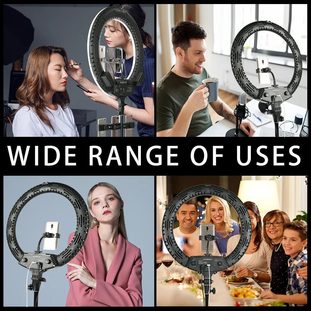 Live Stream 18 inch LED Ring Light with Tripod - Dimmable Photographic Lighting LUXLIFE BRANDS