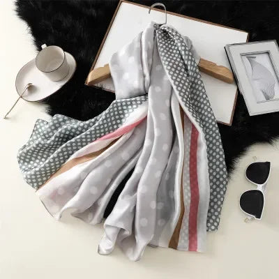 Luxury brand hijab summer women scarves soft long print silk scarves lady shawl and wrap 2022 pashmina bandana beach stoles