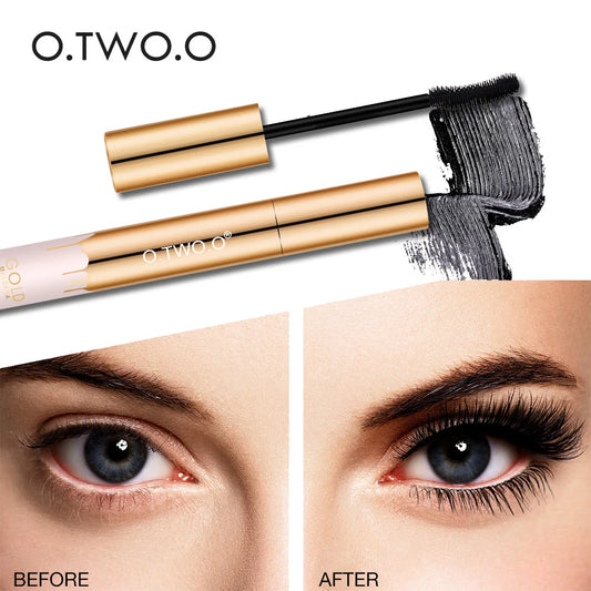 O.TWO.O 3D Mascara Lengthening Black Lash Eyelash Extension Eye Lashes Brush Beauty Makeup Long-wearing Gold Color Mascara LUXLIFE BRANDS
