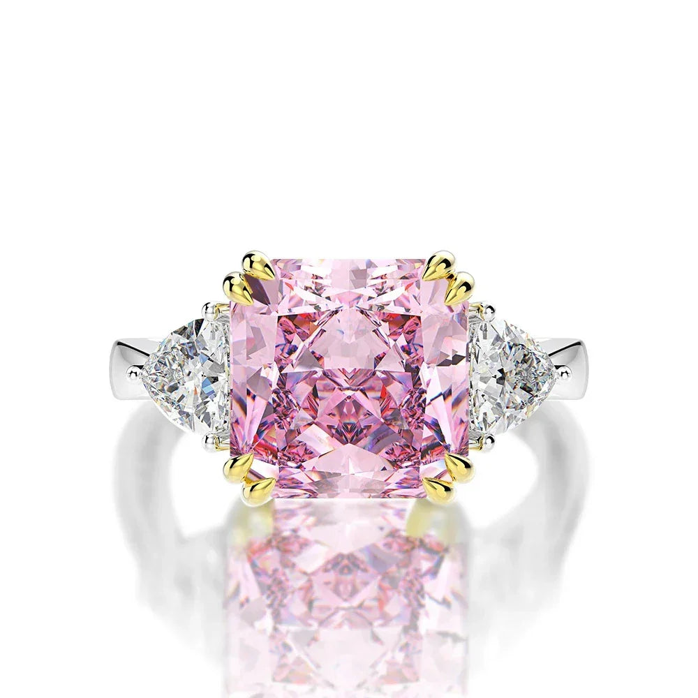 925 Sterling Silver 5CT G Color Lab Sapphire Gemstone Wedding Engagement Cocktail Ring Luxlife Brands