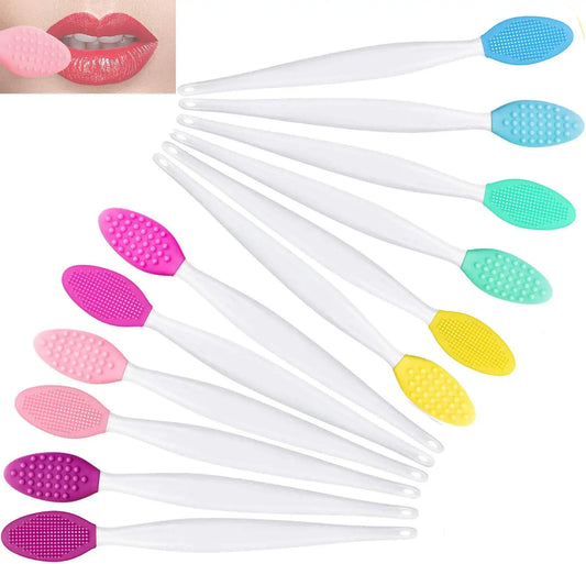 30pcs Silicone Lip Scrub Brush Soft Double-sided Exfoliating Lip Brush Cleaning Face Nose Lip Beauty Tool for Men and Women