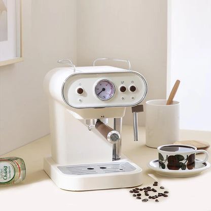 Retro Italian Electric Coffee & Espresso Machine With Frother