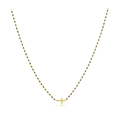 Elsa Side Cross Necklace Black