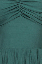 SUMMER MILK FOREST GREEN WOVEN MAXI DRESS Flying Tomato