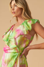 LA BEBE WOVEN SATIN MAXI DRESS Flying Tomato