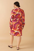GET ON BOARD WOVEN PLISSE MINI DRESS Flying Tomato