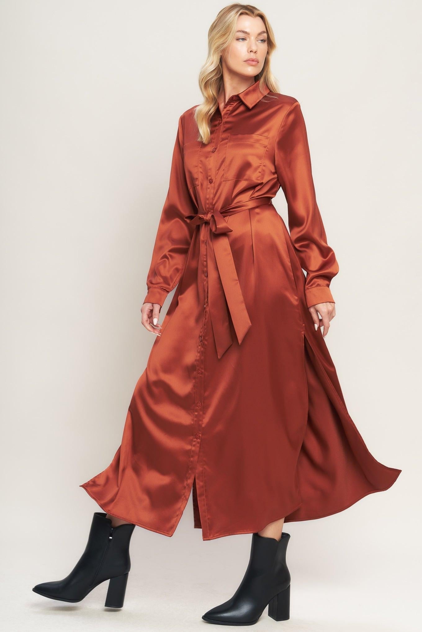 IT'S YOUR PLACE WOVEN MIDI DRESS Flying Tomato