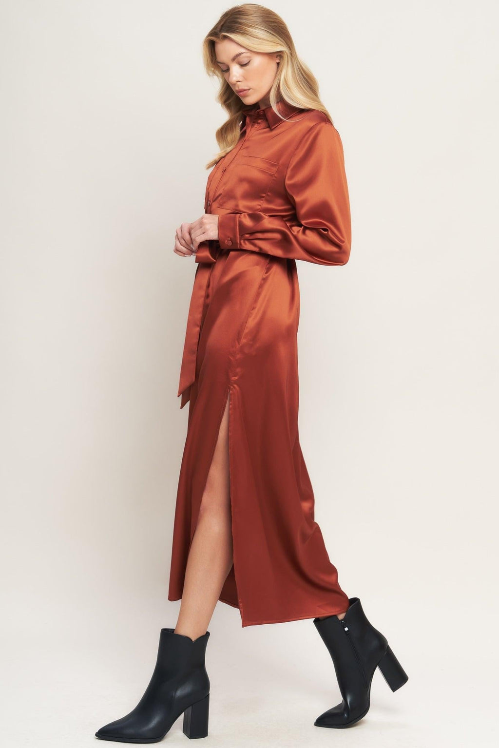 IT'S YOUR PLACE WOVEN MIDI DRESS Flying Tomato