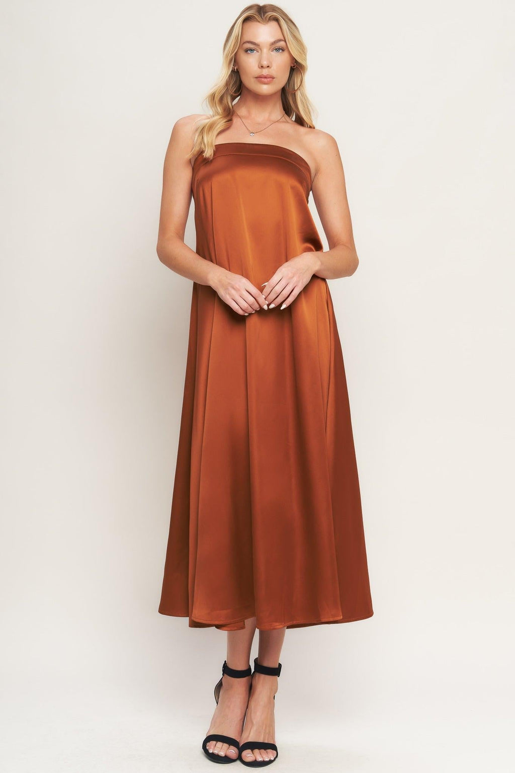FROSTY ELEGANCE WOVEN MIDI DRESS Flying Tomato