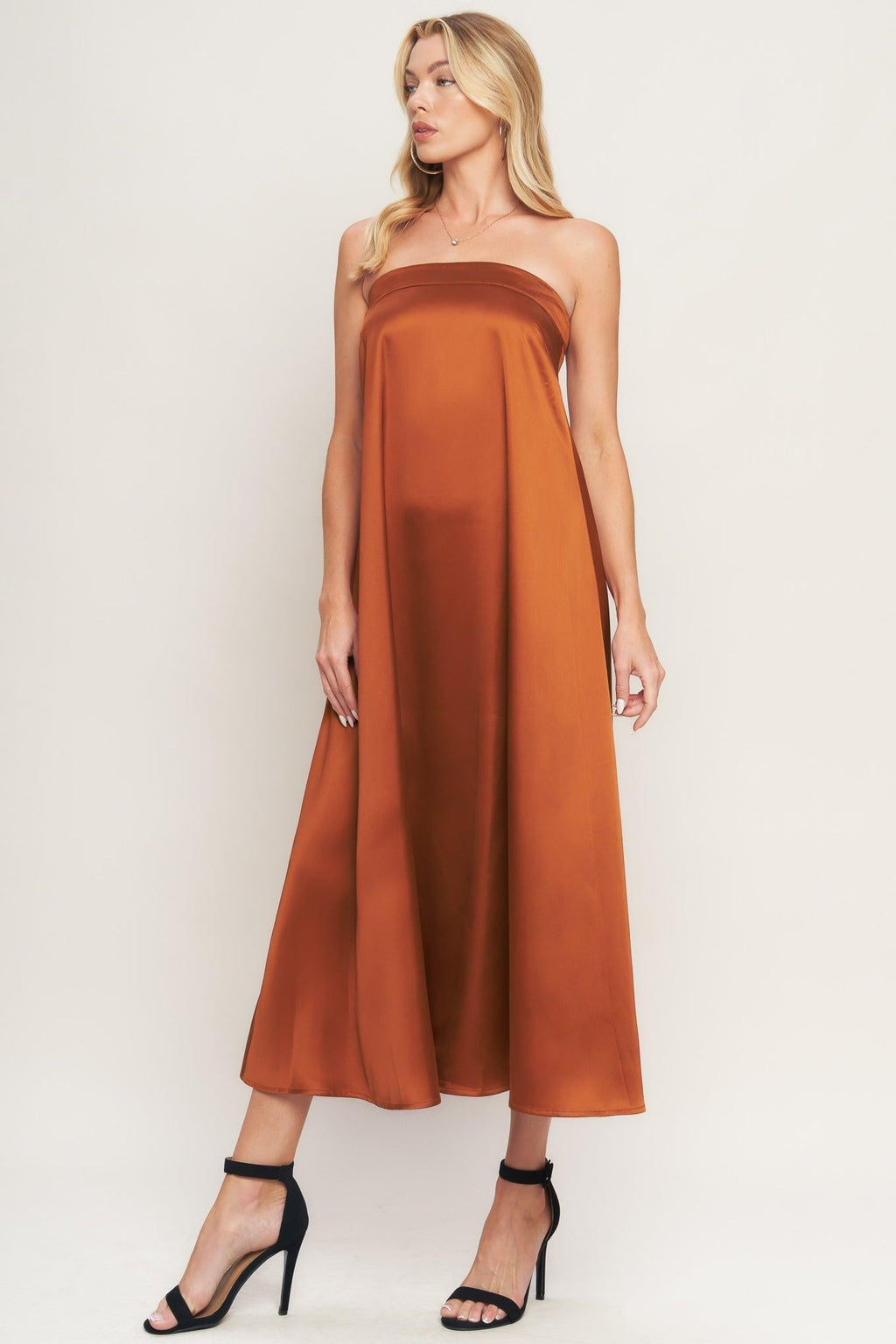 FROSTY ELEGANCE WOVEN MIDI DRESS Flying Tomato