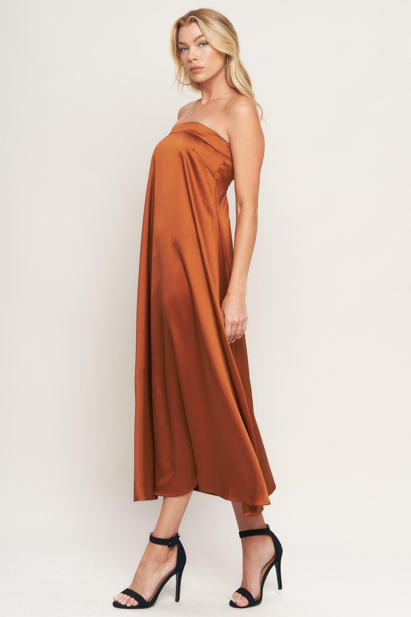 FROSTY ELEGANCE WOVEN MIDI DRESS Flying Tomato