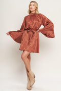 BY ANY MEANS WOVEN SATIN MINI DRESS Flying Tomato