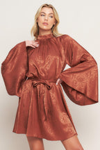 BY ANY MEANS WOVEN SATIN MINI DRESS Flying Tomato