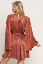 BY ANY MEANS WOVEN SATIN MINI DRESS Flying Tomato