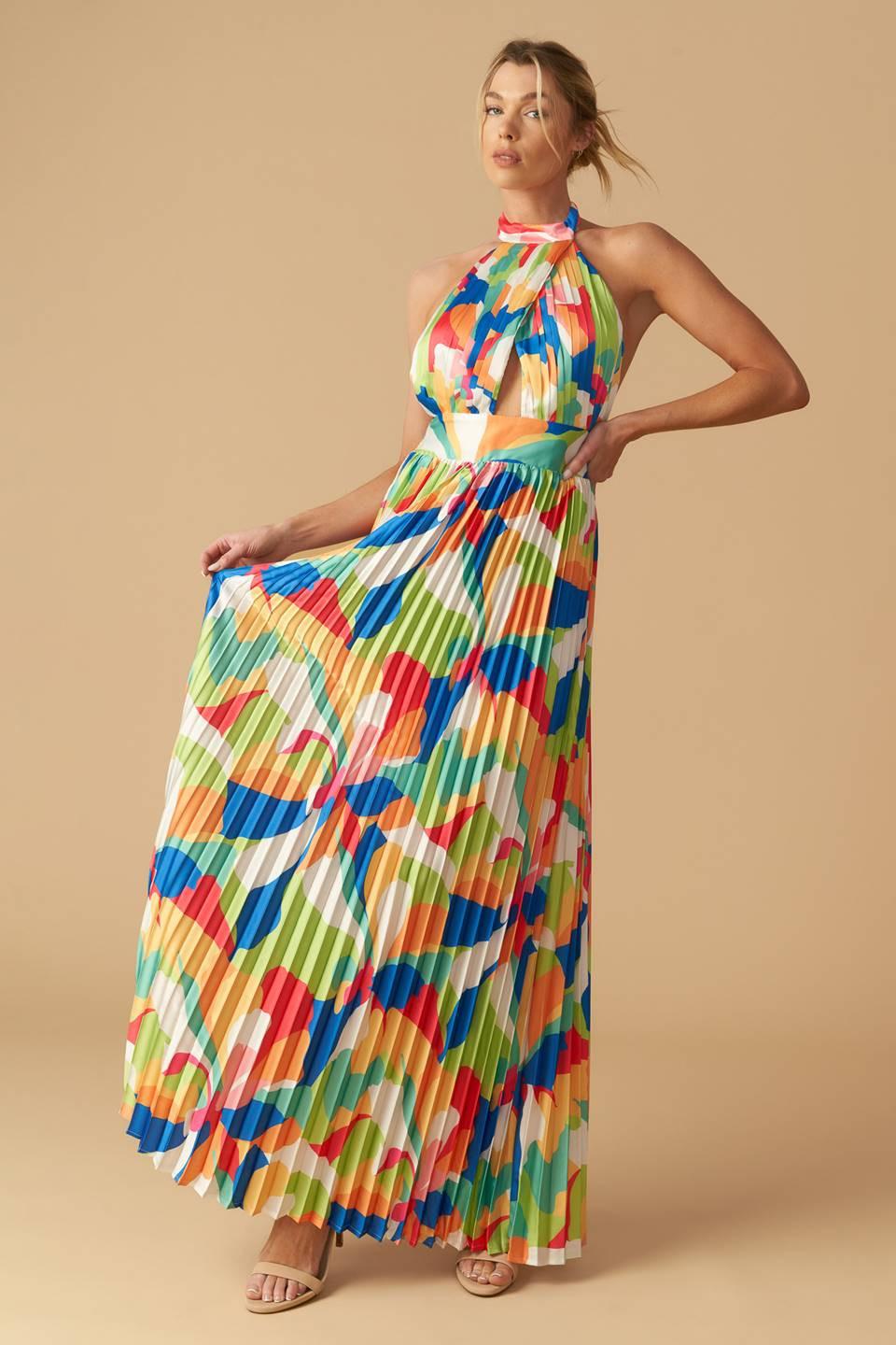 KEEP BLOOMING WOVEN MAXI DRESS Flying Tomato