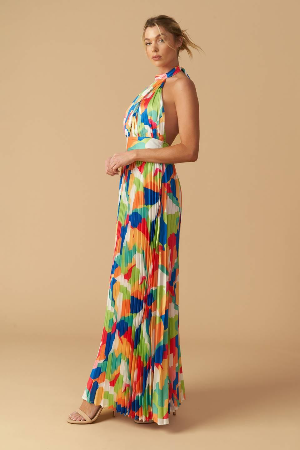 KEEP BLOOMING WOVEN MAXI DRESS Flying Tomato