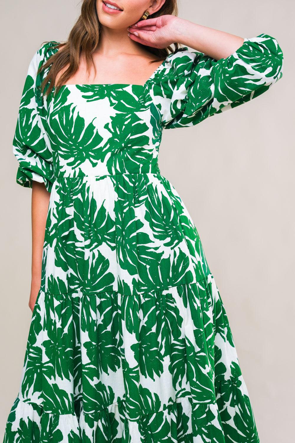 ALL THE DRAMA WOVEN MIDI DRESS Flying Tomato