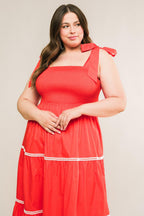 BETTER THAN EVER POPLIN MIDI DRESS Flying Tomato
