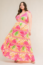TAKE THE TRAILS WOVEN MAXI DRESS Flying Tomato
