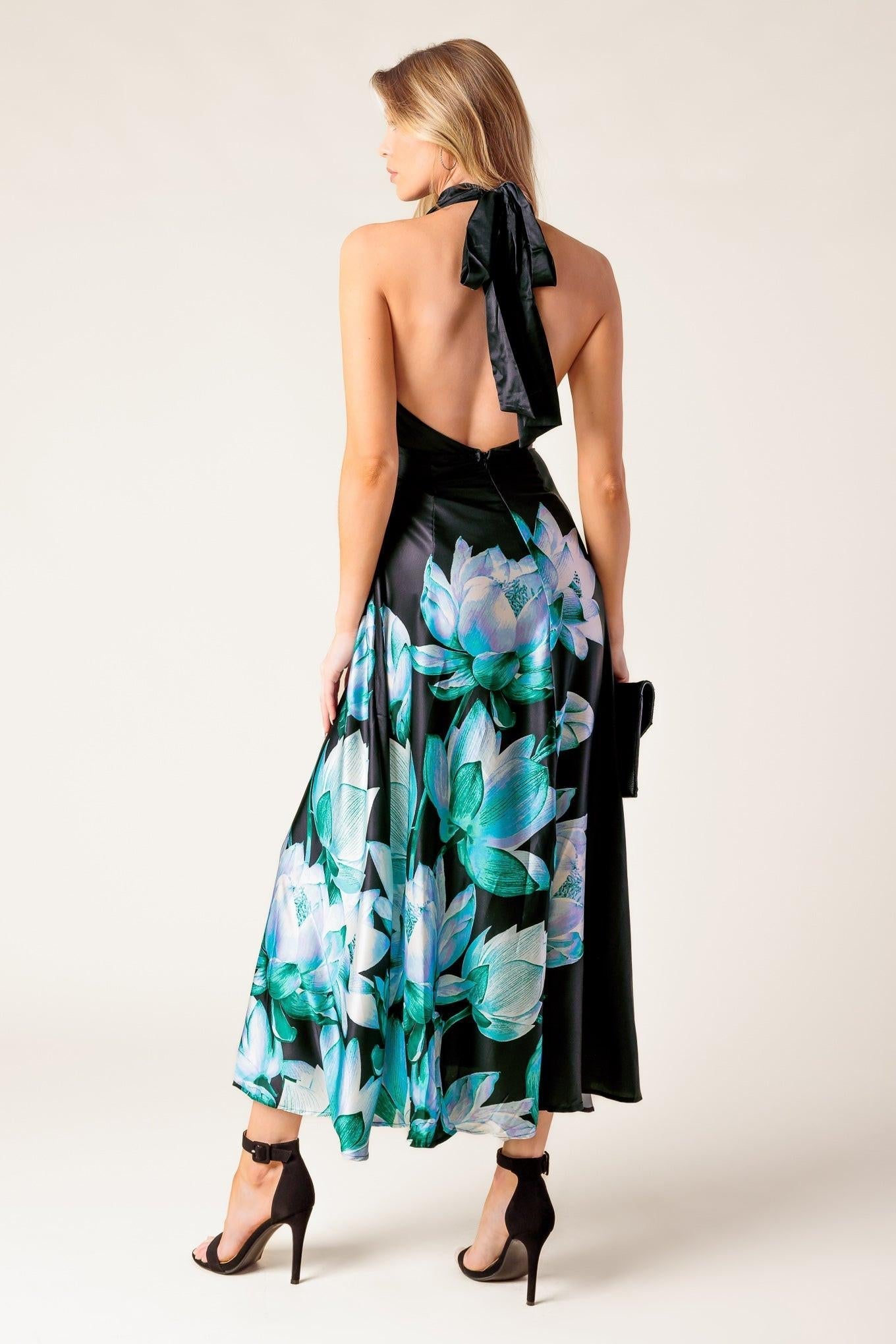 INSATIABLE FEELING WOVEN MIDI DRESS Flying Tomato