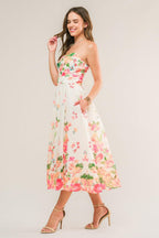 COME WHEN I CALL WOVEN MIDI DRESS Flying Tomato