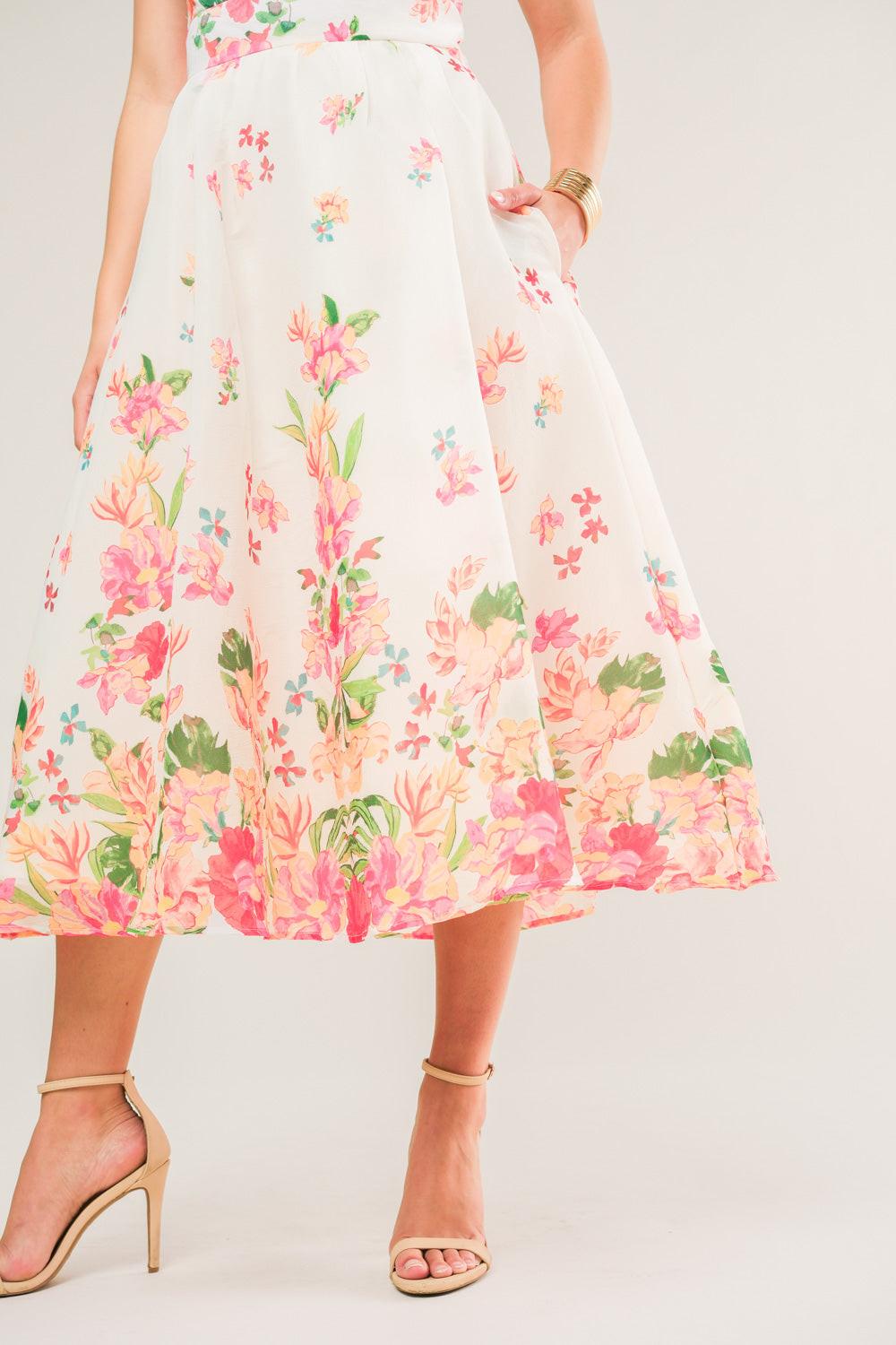 COME WHEN I CALL WOVEN MIDI DRESS Flying Tomato