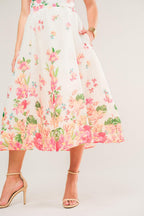 COME WHEN I CALL WOVEN MIDI DRESS Flying Tomato