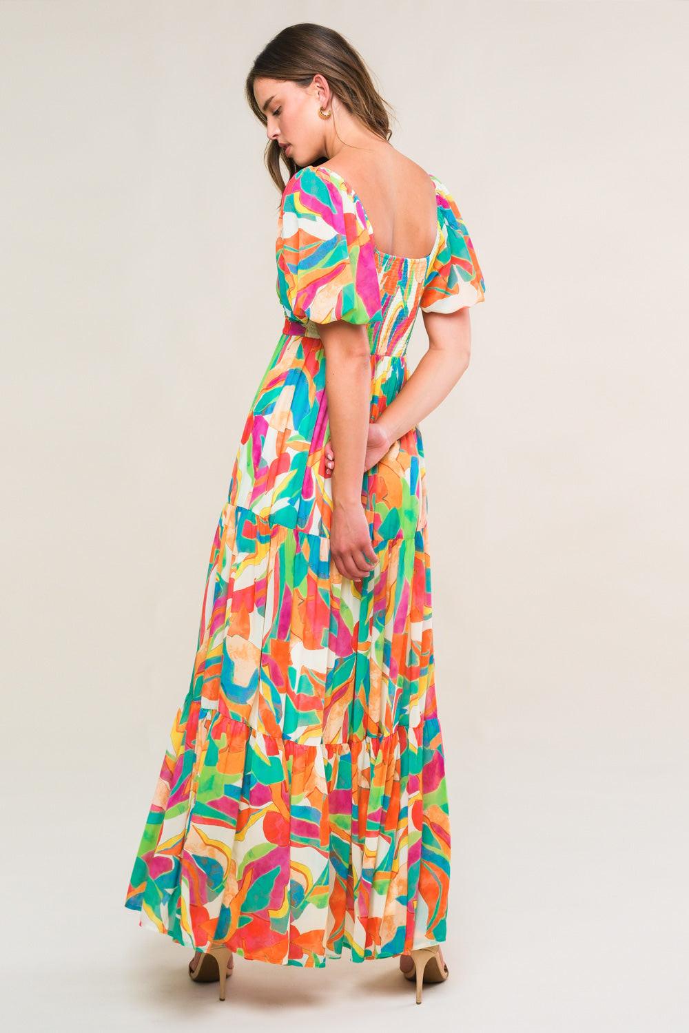 EXCEPTIONAL EXPRESSION WOVEN MAXI DRESS Flying Tomato
