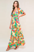 EXCEPTIONAL EXPRESSION WOVEN MAXI DRESS Flying Tomato