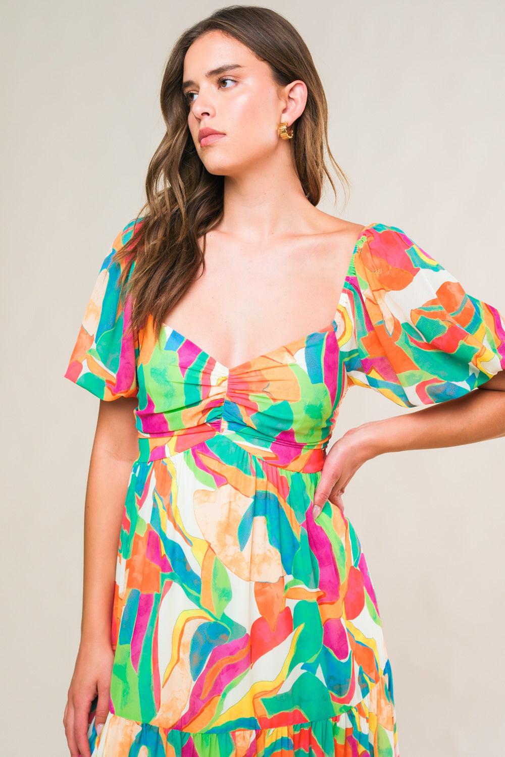 EXCEPTIONAL EXPRESSION WOVEN MAXI DRESS Flying Tomato