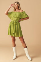 JUST ONE MORE WOVEN MINI DRESS Flying Tomato