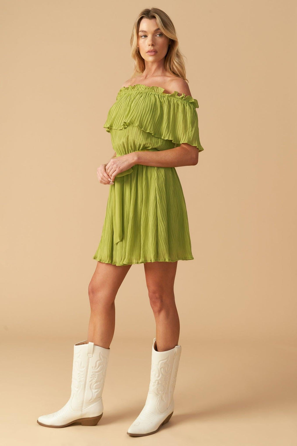JUST ONE MORE WOVEN MINI DRESS Flying Tomato