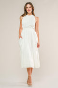 ADMIRED FROM AFAR WOVEN MIDI DRESS Flying Tomato