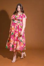 HAPPIEST HERE WOVEN MIDI DRESS Flying Tomato