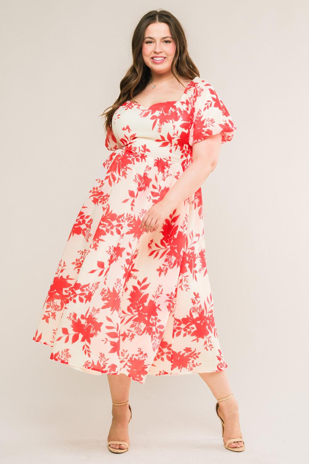 SUCCESSFULLY CUTE WOVEN MIDI DRESS Flying Tomato