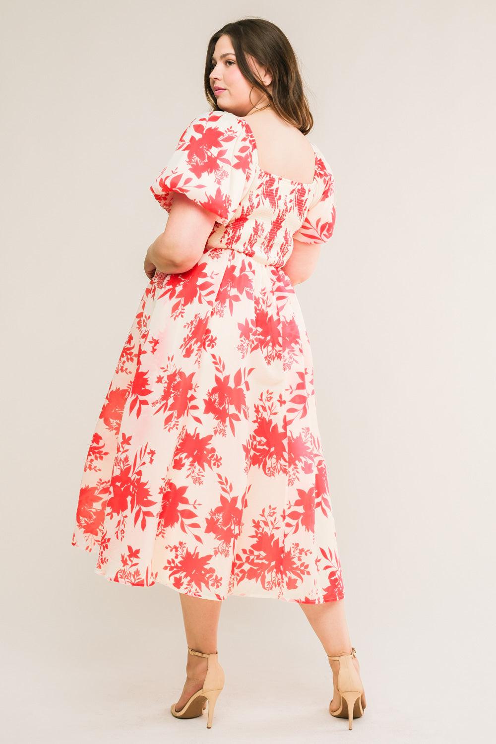 SUCCESSFULLY CUTE WOVEN MIDI DRESS Flying Tomato