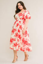 SUCCESSFULLY CUTE WOVEN MIDI DRESS Flying Tomato